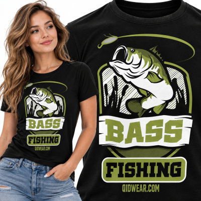 KOSZULKA DAMSKA  WĘDKARSKA BASS FISHING
